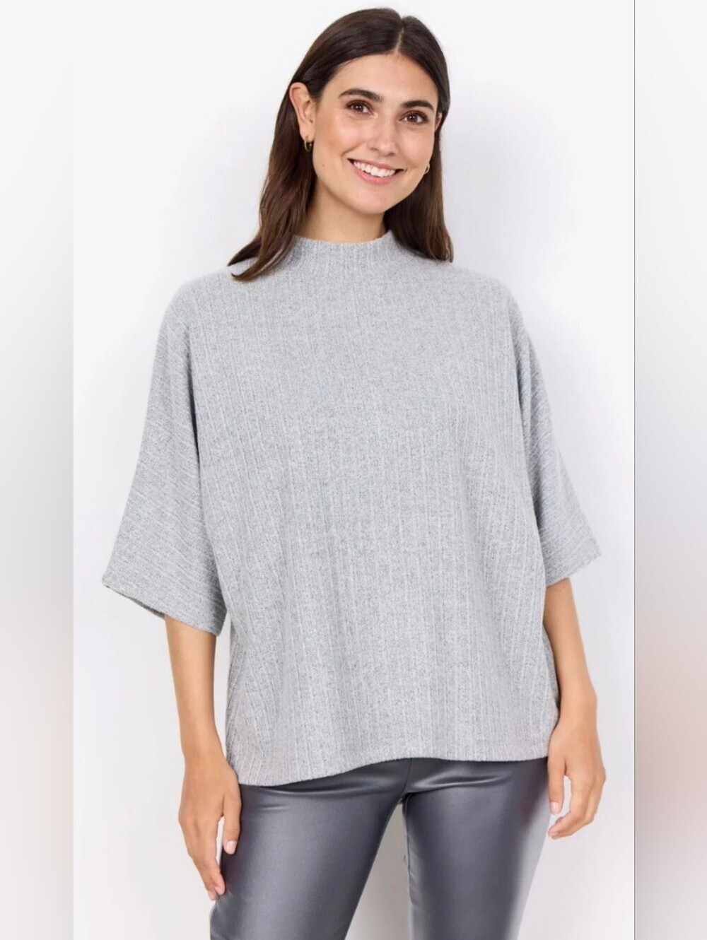 Soyaconcept (89$) | 'Isel' Light Grey Knit Top, Size L